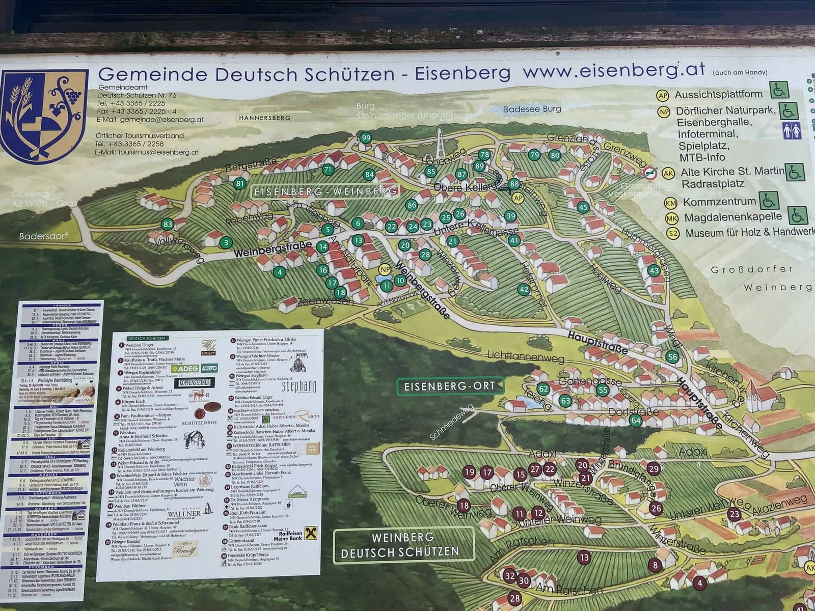 Eisenberg Karte im Südburgenland