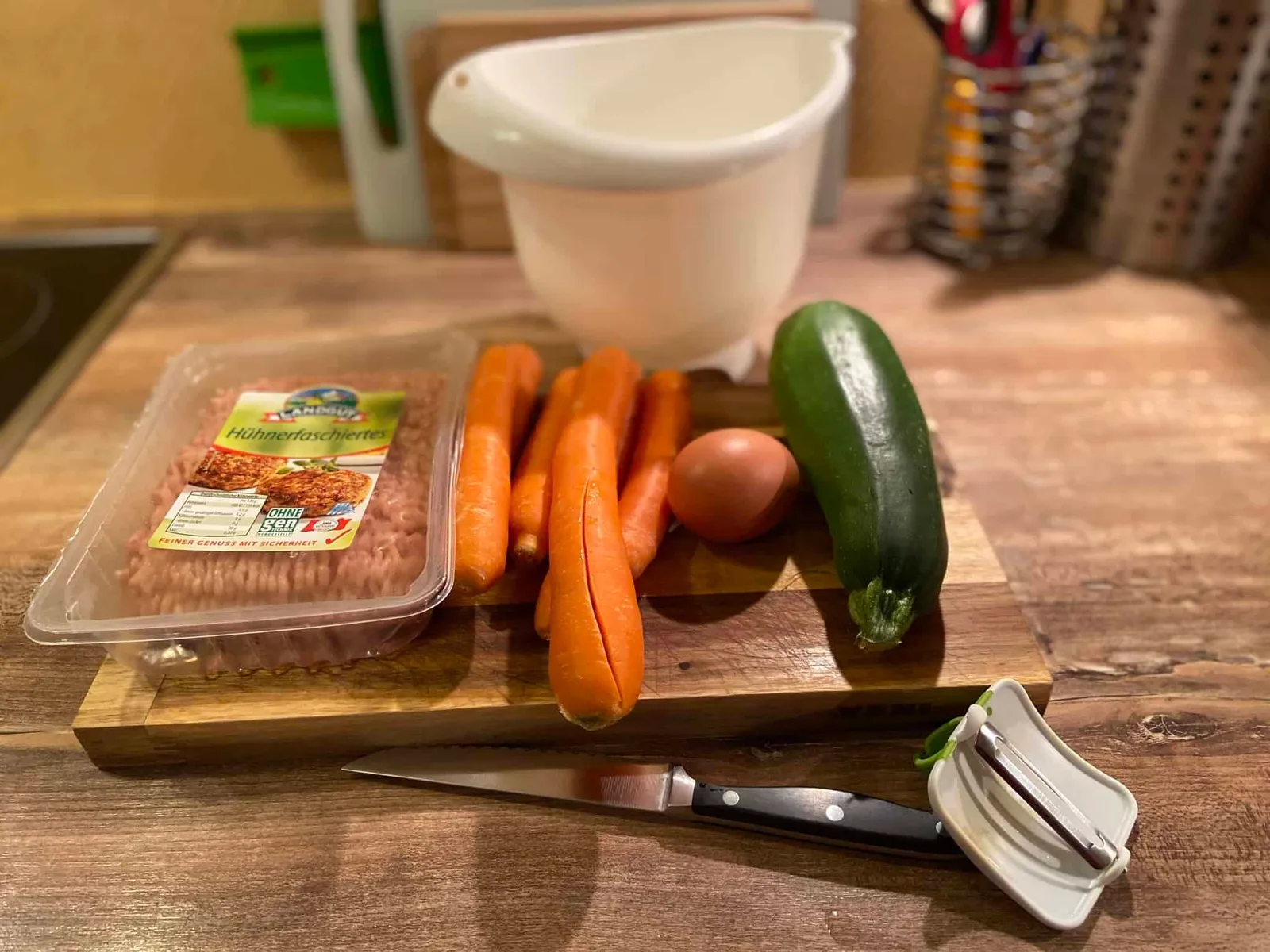 Zutaten Huhn Karotten Bällchen