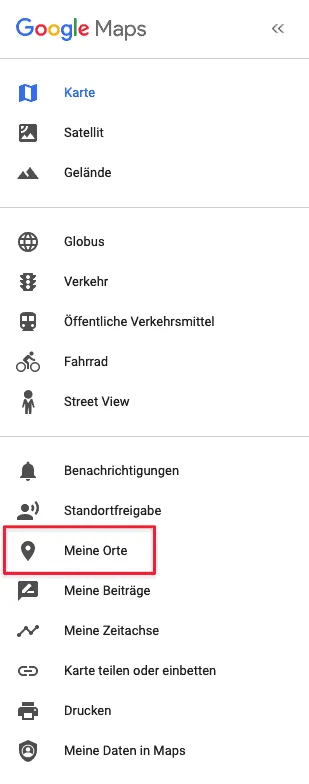 Urlaubsplanung mit Google Maps