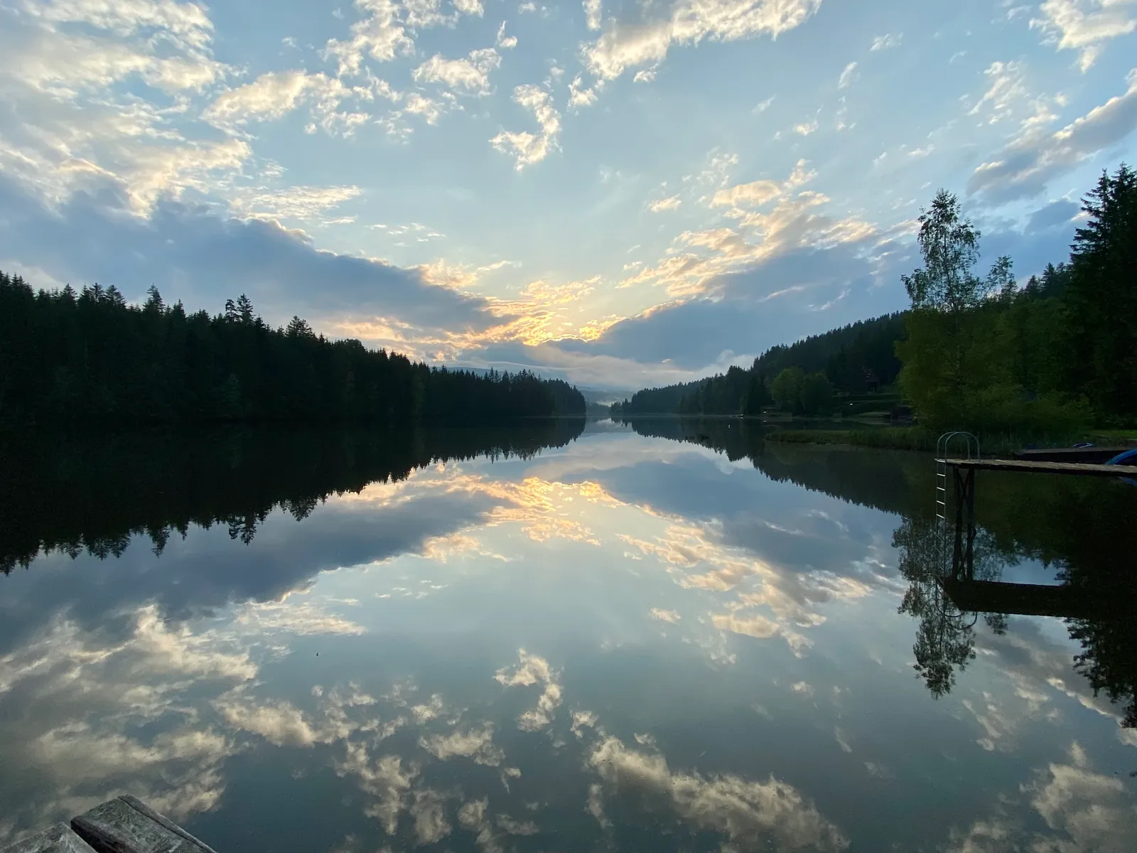 Sonnenuntergang Packer Stausee