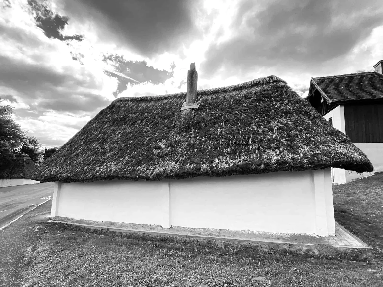 Heiligenbrunn Strohdach sw