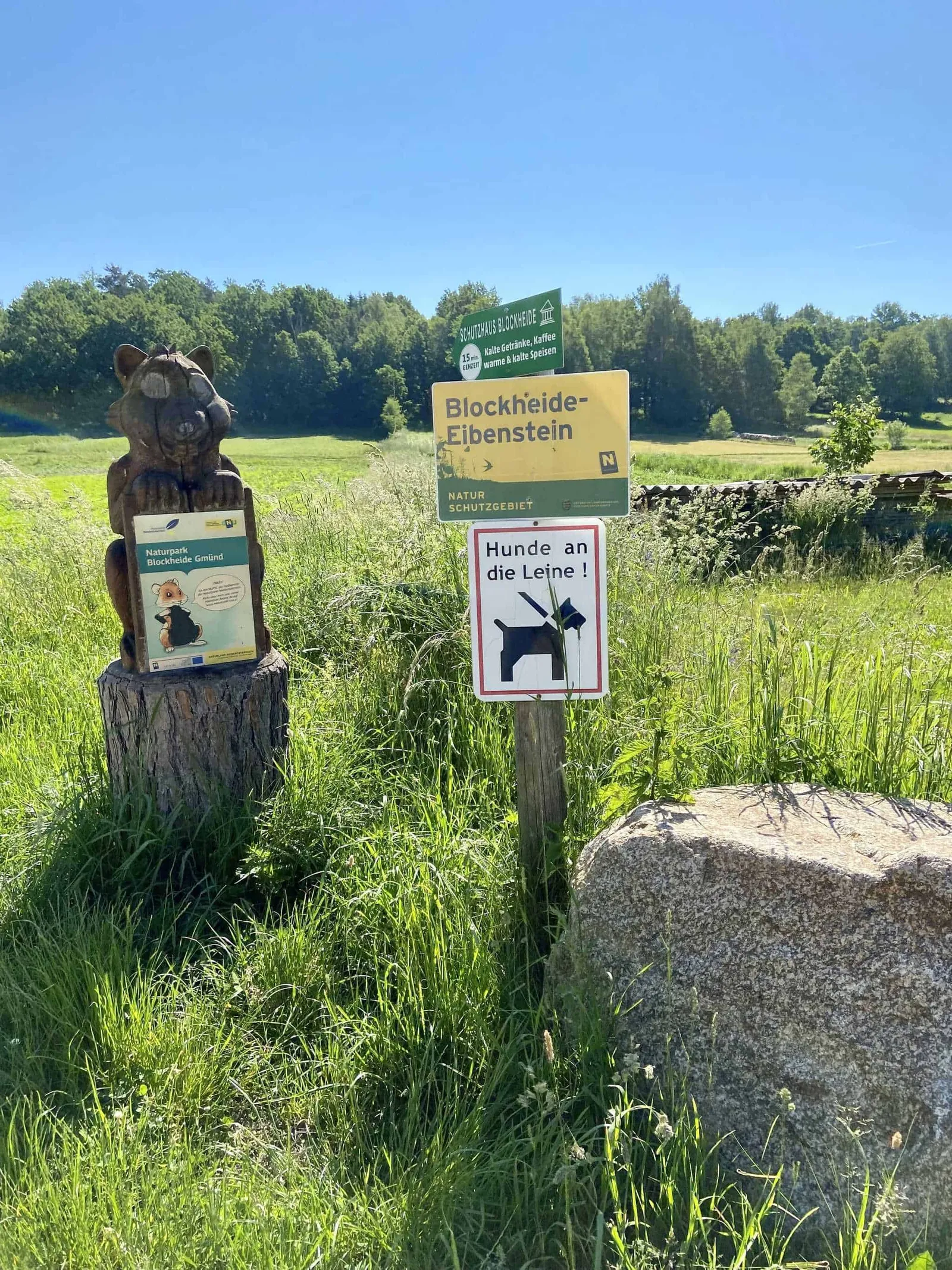 Schilder Naturschutzgebiet Blockheide Eibenstein