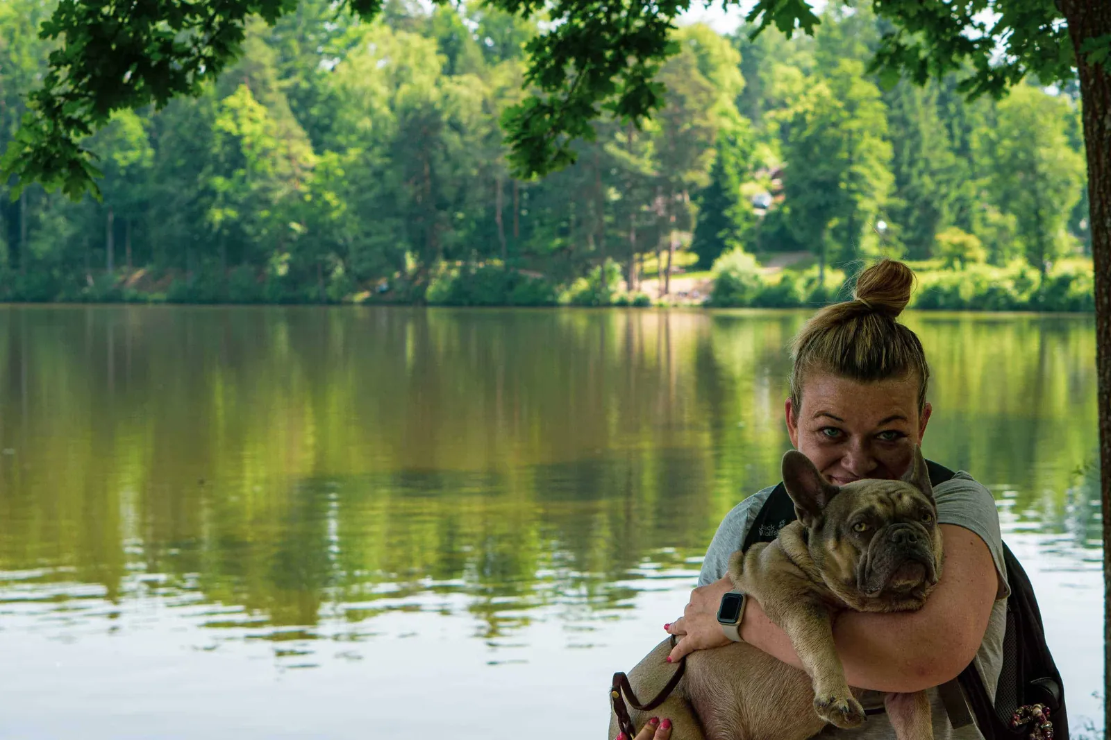 Archie und Babsi vor dem Herrensee