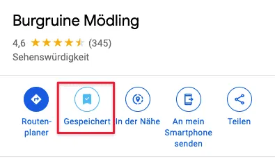 Urlaubsplanung mit Google Maps