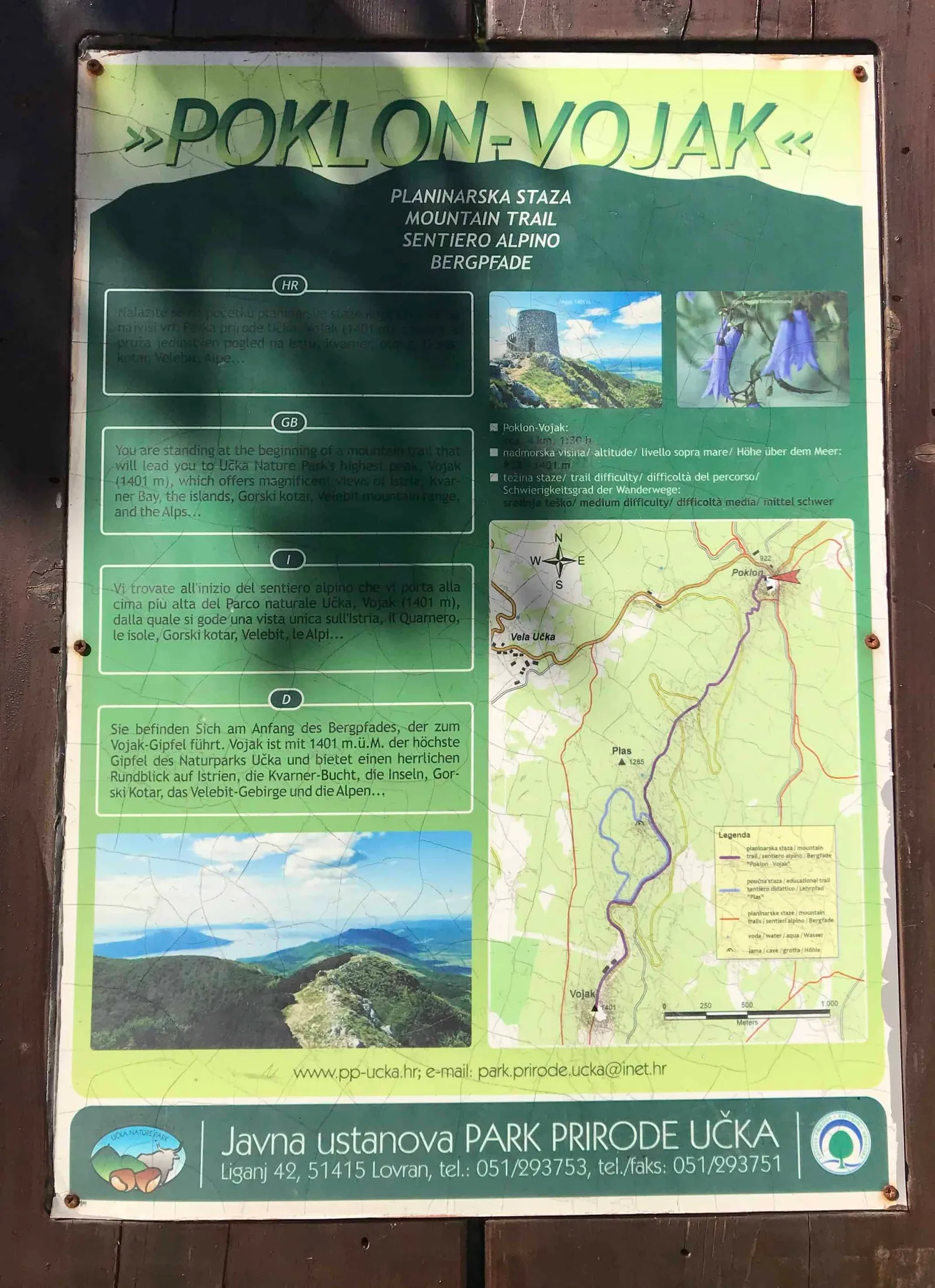 Urlaub Wandern Hund Vojak Kroatien