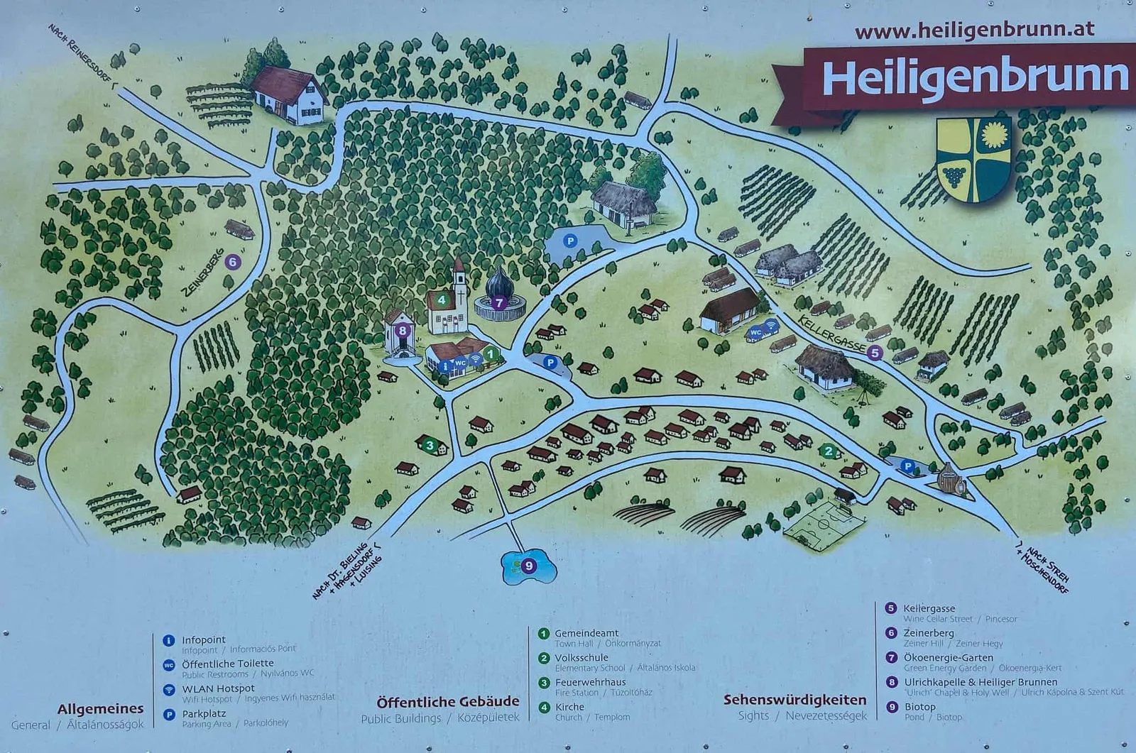 Karte Heiligenbrunn im Südburgenland
