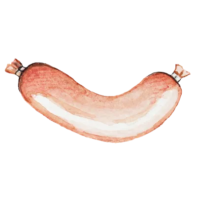 Wurst transparenter Hintergrund Aram und Abra