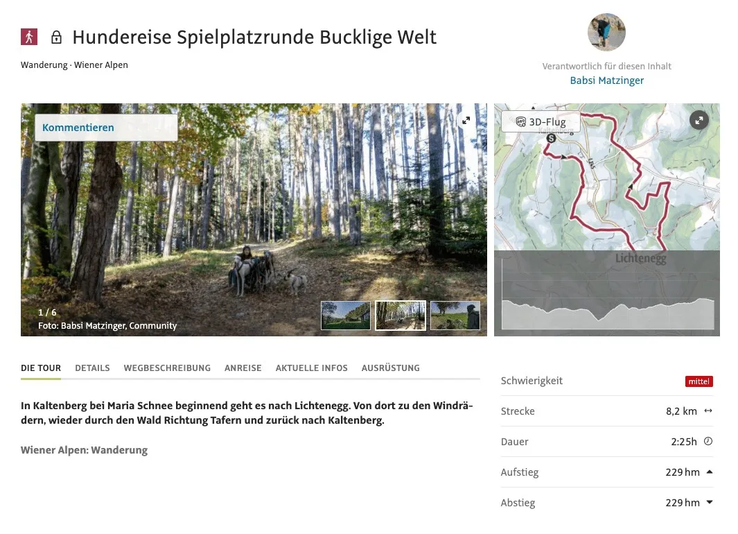 Urlaubsplanung Outdooractive