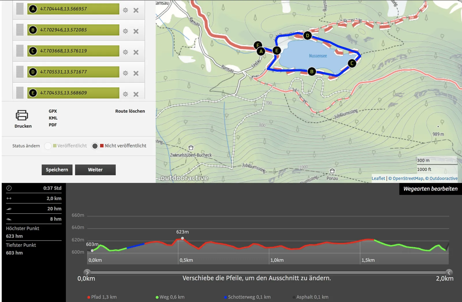 Nussensee Tourdaten